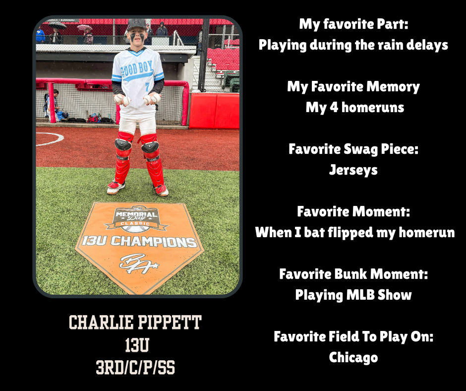 13U Ballparks of America Good Boy Platinum VIP Experience  Baseball Week-Long Experience July 19-25, 2025