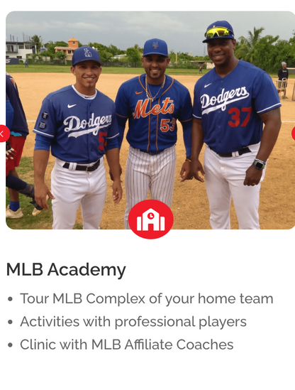 13U/14U/15U  Dominican Republic Good Boy  Baseball Week-Long MLB Experience JANUARY 2026