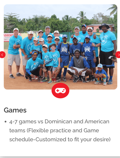 13U/14U/15U  Dominican Republic Good Boy  Baseball Week-Long MLB Experience JANUARY 2026